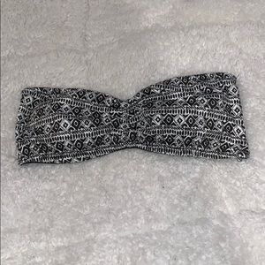 Black and white print bandeau!